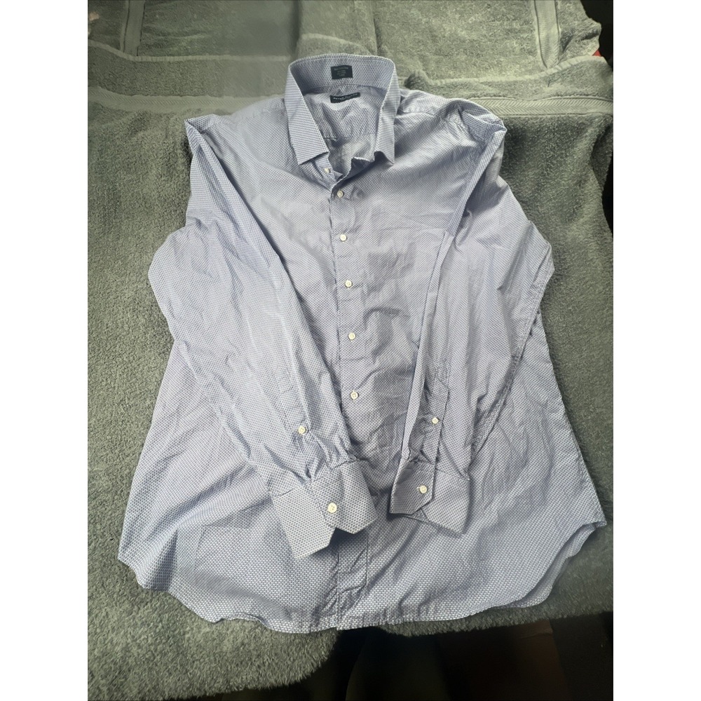 Peter Millar Collection Men's Shirt Abstract Design Cotton Long Sleeve Size 2XL